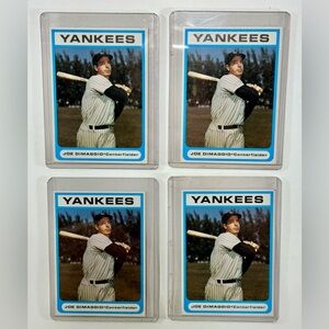 4X - 1987 The Bowery Bank Joe DiMaggio New York Yankees In EXCELLENT Condition